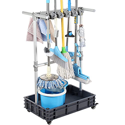 ほうきモップホルダーは、清掃用品を保持し、床から濡れたモップを保ちます